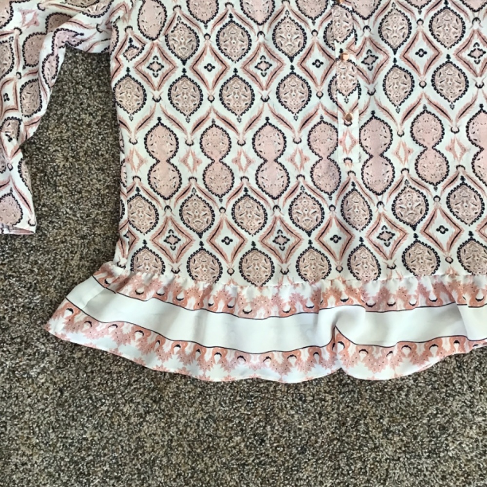 NWOT Ivanka Trump 3/4 Sleeve  Blouse Sz L - Picture 3 of 8